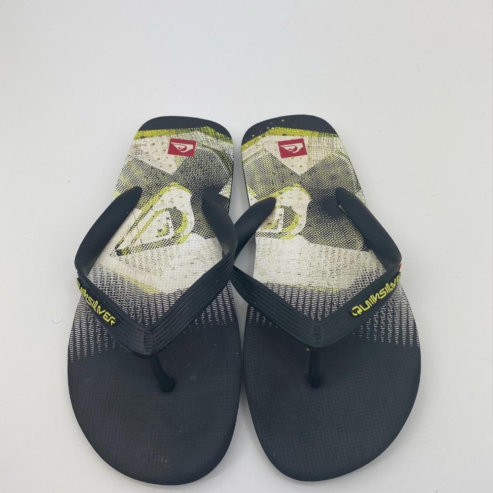 MENS QUICKSILVER BLACK‎ THONG FLIP FLOPS